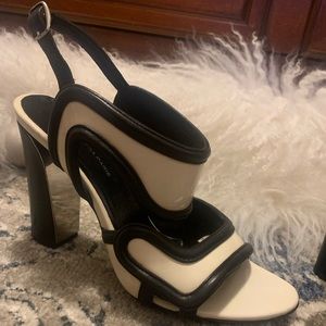Balenciaga Art to Wear Black and White Heels Size 37.5